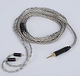 【JSHiFi-Hi8灰／銀／黒三色あり】リケーブル8芯銀メッキ中華イヤホンケーブルkzイヤフォンリケーブル2pin（0.78mm）2.5mmミニプラグアップグレードケーブル4極2.5mmバランスケーブル (2pin2.5mm)
