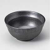山下工芸 (Yamasita craft) 黒結晶しのぎ3.5小鉢 90-47-356