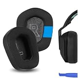 Geekria イヤーパッド Sport 互換性 パッド ロジクール Logitech G733, G535, G335 ヘッドホンに対応 パッド イヤー/イヤーカップ 冷却ジェル(黒)