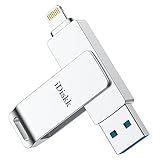 【Apple Mfi認証済み iPhone16/15】iDiskk iPhone usbメモリ 128GB 外付けフラッシュドライブ ディスク 【Lightning＋Type-Cコネクタ搭載】携帯ペース解放 iOSデバイス空間拡張 外部ストレージ プラグ&プレイ ワンクリック自動バックアップ 容量不足解消 パスワード保護Android(USB C)/PC/Mac/i-Phone/iPadと高互換性