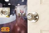 NuSet Berkeley : Schlage Keyed Alike商用グレード2エントリドアノブロック（サテンステンレススチール)
