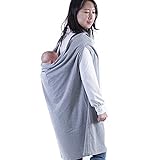 ママケープ ママチュニック ママワンピース ママエプロン マタニティ バッテンおんぶ紐隠れます (パールグレー)