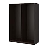 【IKEA/イケア】PAX ワードローブフレーム2個セット, ブラックブラウン