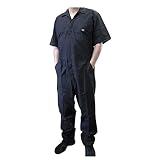 (ディッキーズ) Dickies 33999 半袖つなぎ カバーオール (Ｌサイズ, ブラック) [並行輸入品]