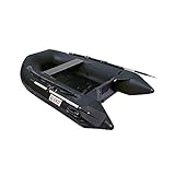 ALEKO btsdsl250bk 8.4足インフレータブルボートwith PreインストールスライドSlatデッキHeavy Dutyデザイン3人ラフトDinghyスポーツ釣りボート3キールAir 