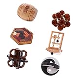 Baoblaze 全6個　木製　インテリジェンス　古典的　脳開発　諜報ゲーム