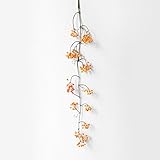 ADSRO人工Vines、Single Red Beanフルーツつるガーランド植物for Hanging WeddingガーランドFake Foliage木ホームキッチンガーデンOfficeウェディン