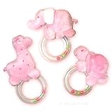 Baby Girl Zoo Rattles by MM