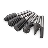 6 ピース 6 ミリメートル シャンク彫刻研削ビット超硬ロータリー ファイル カッター用ロータリー ツール