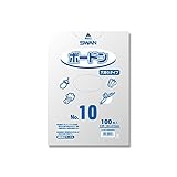 【6000枚】 SWAN ボードン袋 #25-10 穴有 No.10 0.025 mm 厚 180 × 270 mm 野菜出荷透明袋 シモジマ 代不