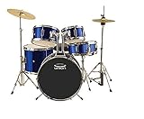 Union DBJ5052(DB) 5-Piece Junior Drum Set with Hardware Cymbal and Throne - Dark Blue [並行輸入品]