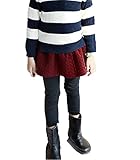 (リュエフ)Rueff スカンツ 可愛い お出かけ 柔らか 綿素材 キッズ レギンス スカートガールズ 保温 防寒 防風 通園 通学 necy195 (7号wi)