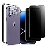 MINIKA 対応 iPhone14Pro ガラスフィルム のぞき見防止［2枚］iPhone14Pro カメラフィルム［2枚］iphone1