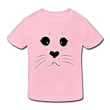 デレス 子供服 2-6歳 アザラシ あざらし 可愛い 動物柄 オリジナルＴシャツ T 綿 おもしろ 面白 2 Toddler ピンク
