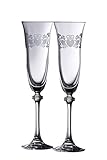 High Quality Claddagh Ring Shamrock Liberty Flutes (1 Pair), Clear