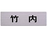 名前付き表札 角ゴシック体　ステンレス板表札 60x200ﾐﾘ 竹内 カットシート貼テープ付