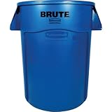 ラバーメイド ラウンドブルートコンテナ スリット付き 166.5L ブルー 26436065-8036 【8194427】