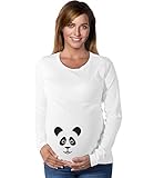 My Little Panda – Cute Baby Panda妊娠マタニティ長袖シャツ US サイズ: XL カラー: ホワイト