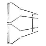 ILS - 28cm Stainless Steel Double Row Wine Rack Glass Holder Shelf Hanger for Home Bar