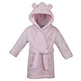 Baby Boys & Girlsユニセックスドレッシングガウン( Ages 6 – 24か月ソフトPlushフランネルフリースフード付きバスローブ カラー: ピンク