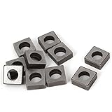 uxcell　旋削用チップ　フライス加工工具　炭化物　MS1204　四角形　木工用　10個