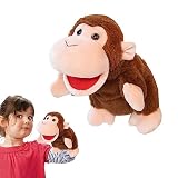 大人向けハンドパペット | 可愛くて柔らかい動物のぬいぐるみ,ごっこ遊び用の口が動くぬいぐるみ、ショーシアター用の赤ちゃんのぬいぐるみ、誕生日プレゼント、イースターバスケットの詰め物 Biwingarden