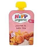 HiPP Organic Peaches & Baby Rice 4+ Months 70g (Pack of 2) - ヒップ有機桃＆ベビー米4+ヶ月の70グラム (Hipp) (x2) [並行輸入