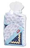 Baby Dumpling Receiving Blanket and Cap Set, Beep-Beep by Baby Dumpling