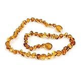 Baltic Amber Baby Teething Necklace in Honey, Small by Baltic Amber