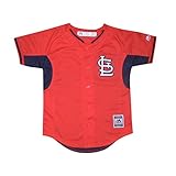 ユースSt。Louis Cardinals Molina # 4 Athletic Dri - Fit Baseball Jersey XL(18/20) レッド