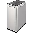 EKO イーケーオー ファントムセンサービン 45L ゴミ箱 ダストボックス 自動開閉 ステンレス (シルバー, 45L)