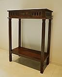 アジアン家具 木製 バリ ♪ラテスコンソールテーブル80（うずくり仕上げ）♪ おしゃれ インテリア エスニック デスク チーク材 無垢