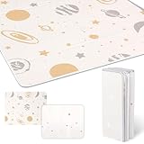 プレイマット-Artake 赤ちゃん プレイマット 収納しやすい 厚手 折りたたみ 防水 防音マット ベビー お昼寝マット (宇宙＋星空, 150×180×1cm)
