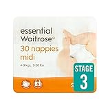 ミディおむつサイズ1パック3不可欠30 (Waitrose) (x 6) - Midi Nappies Size 3 essential Waitrose 30 per pack (Pack of 6