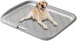 Sivro 犬トイレ大型犬用平板ハイフェンス飛沫防止犬用小便器 (65*50*6.5cm,グレー)