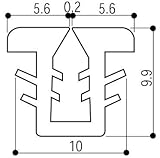 YKKAP窓サッシ 部材 ガラスビート ロール品：9ｍｍ開口・ガラス厚2mm・3ｍｍ用(K-6429)150ｍ [DG]ダークグレイ