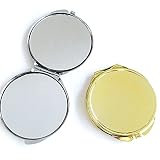 Craft Tamago 【1個】レジン用土台 コンパクトミラー ラウンド型 62mm 【ニッケルシルバー】