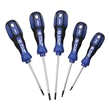 Wiha 45593 Screwdriver Sets, Torx, Cushion Grip, Precision Black Tip, T8 to T25, 5 Piece by Wiha