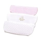 赤ちゃん 汗取りパッド コットン お花柄 3枚組 ベビー インナー 背中 汗拭き 寝汗対策