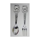 Pair of Sanrio Hello Kitty Stainless Steel Small Fork and Spoon by Hello Kitty