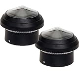 GreenLighting 2 3/8" Chain Link Fence Cap w/ Solar LED Light (Black, 2 Pack) [並行輸入品]