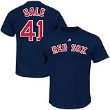 Chris Sale # 41ボストンレッドソックスマジェスティックユースPlayer Name & Number Tシャツ – ネイビー( XL 18 )