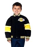 Los Angeles Lakers Kid 's Cotton Twillチームジャケット 7 ブラック