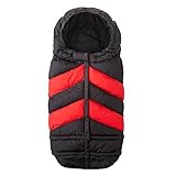 7AM Enfant Blanket 212 Chevron Extendable Baby Bunting Bag Adaptable for Strollers, Black/Red by 7AM