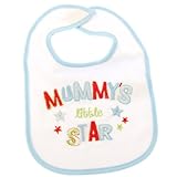 赤ちゃん・ベビー Mummy/Daddy デザイン ベルクロストラップ スタイ (2種類からお選びいただけます) (0-3ヶ月) (ホワイト/マミー)