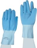 Ansell Hy-Care 62-400 Latex Glove, Chemical Resistant, Pinked Cuff, 12 Length, X-Large (Pack of 12 P