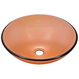 MR Direct 601 Coral Coloured Glass Vessel Sink [並行輸入品]