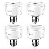 Koogeek スマートランプソケット WiFi制御 Siri コンセントHomeKitホワイト*4