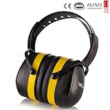 VELLAA 防音イヤーマフ 遮音値34dB 軽量 金属なし 耐摩素材 超弾力性ヘッドバンド ANSI S3.19&CE EN352-1認証済み 聴覚保護 SEM-1