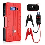 FISHERMANS B7 ジャンプスターター 12V エンジンスターター バッテリー上がり対策 16000mAh ブースター モバイルバッテリー 大容量 コンパス搭載 逆接続保護機能 非常用充電器 LEDライト付き 日本語取扱説明書 2年保証付
